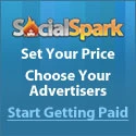 Set Your Price. Choose your Advertisers. Sign up for SocialSpark!