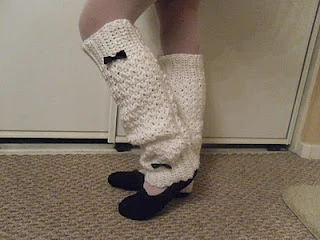 crocheted leg warmers