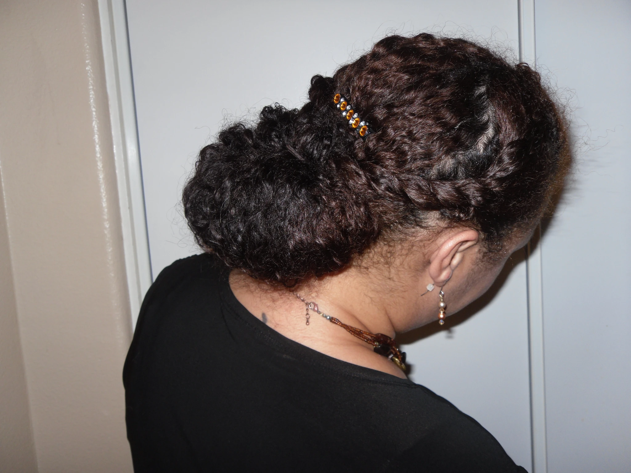 Simple Elegant Updo on Natural Hair