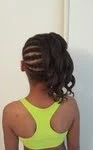 Flat Twisted Side Curls on Natural Hair