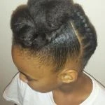 Braided Twisted Updo on Natural Hair