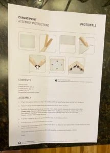 Photowall Canvas Print Instructions